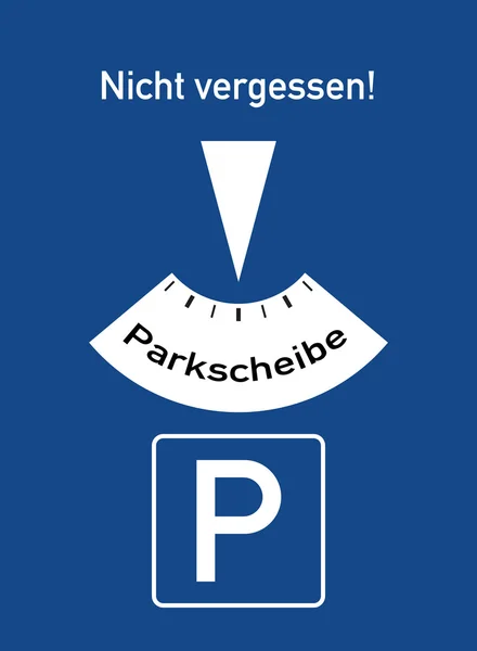 Parkscheibe — Stockfoto