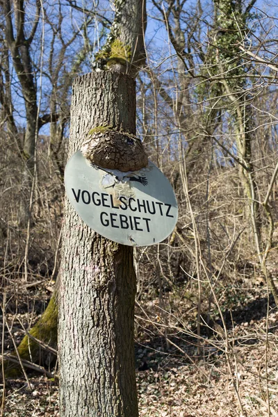 Német jele a madár szentély (Vogelschutzgebiet) — Stock Fotó