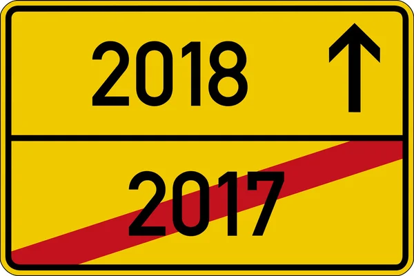 2017 and 2018 — Stock Photo, Image