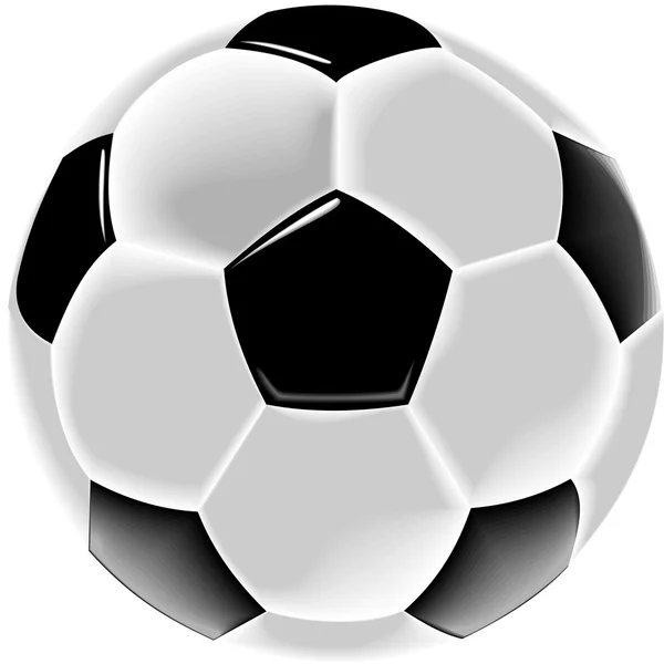 Black and white soccer ball or football — Stock Photo, Image