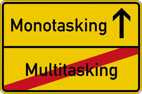 Multitasking és a monotasking — Stock Fotó