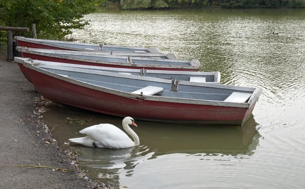 Barcos em um lago — Fotografia de Stock