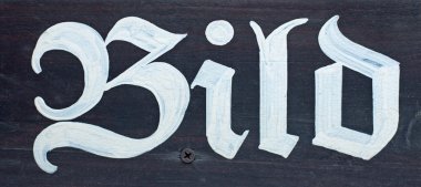 görüntü (Bild için Almanca kelime ile ahşap tahta)