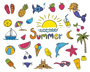 Vektör el çizimi tasarım elemanları