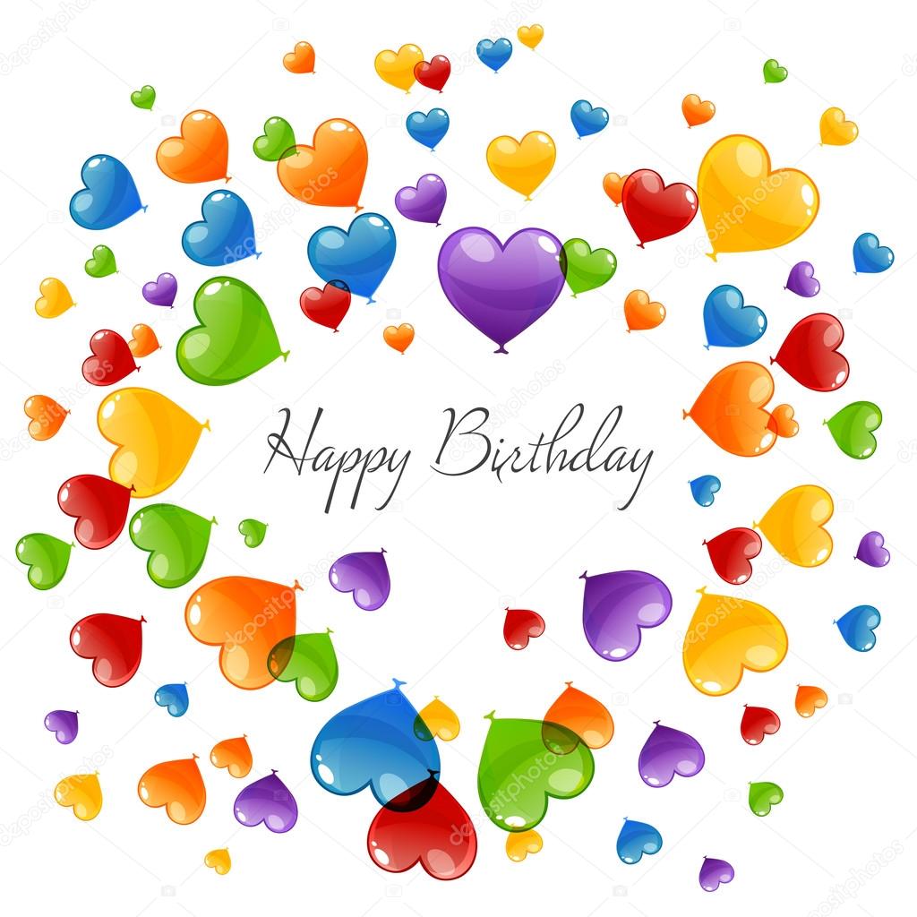 Vector Happy Birthday Greeting Card