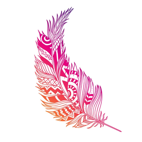 Vector abstracte versiering Feather — Stockvector