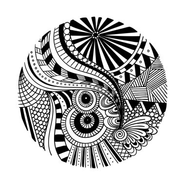 Soyut bir süs daire vektör çizim