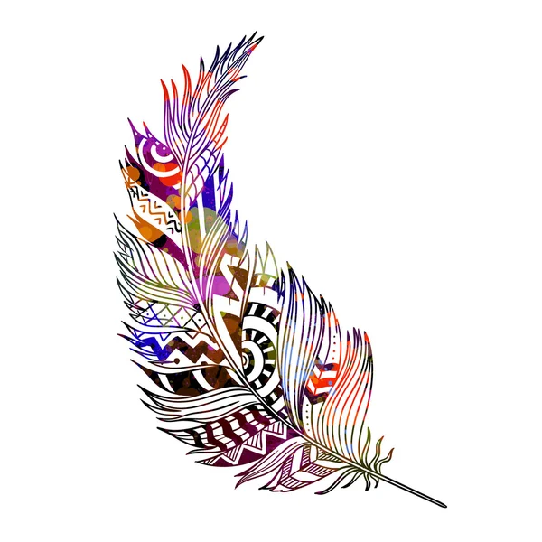 Vector Abstract Ornamental Feather — Stock Vector