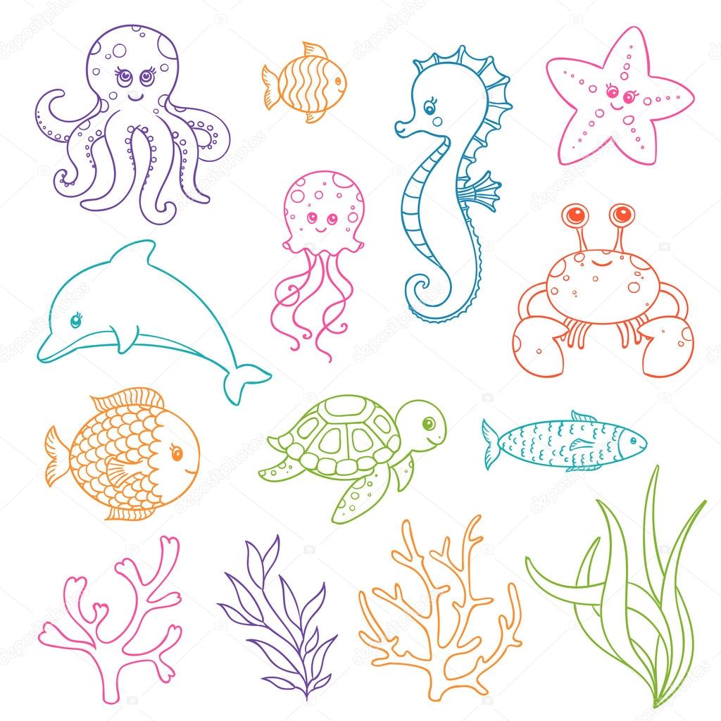 Vector Sea Life Creatures
