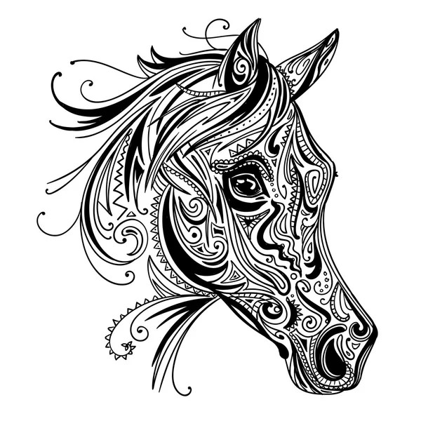 Vector Resumen Caballo ornamental — Vector de stock