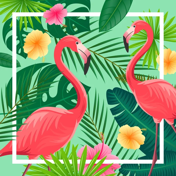 Fondo tropical vectorial — Archivo Imágenes Vectoriales