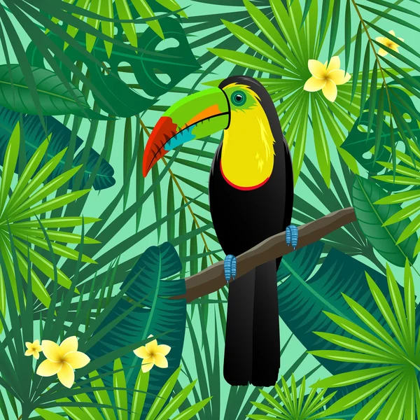 Fondo tropical vectorial — Archivo Imágenes Vectoriales