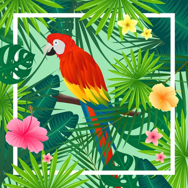 Fondo tropical vectorial — Vector de stock