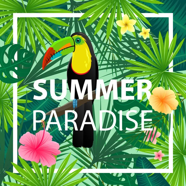 Fondo tropical vectorial — Vector de stock