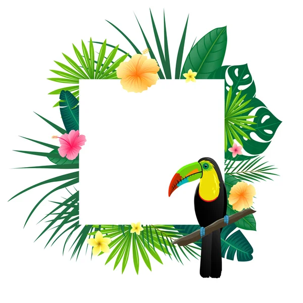 Fondo tropical vectorial — Archivo Imágenes Vectoriales