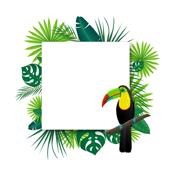 Fondo tropical vectorial — Archivo Imágenes Vectoriales