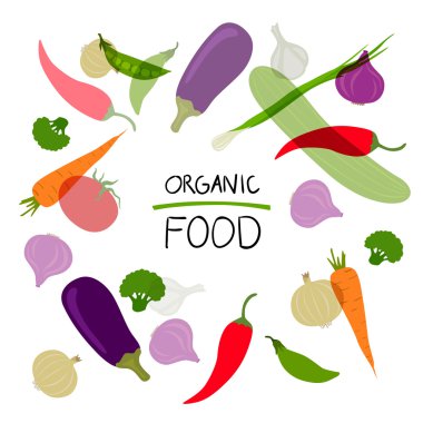 sebze ile vektör arka plan