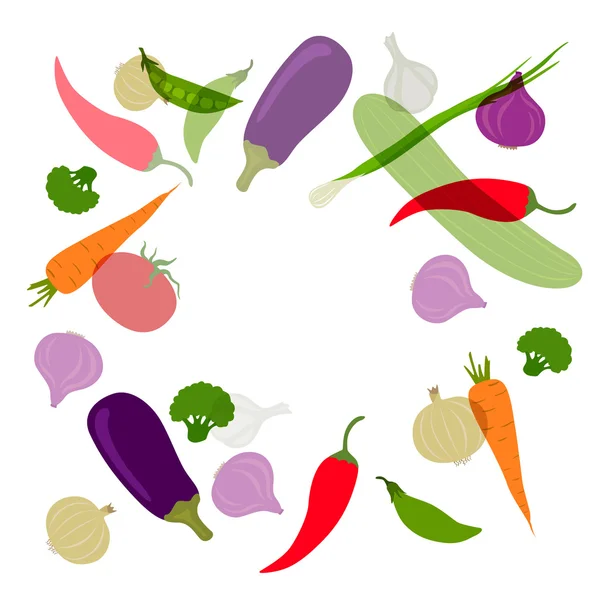 Vector Background with Vegetables — Stock Vector