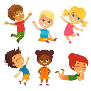 Vektör çocuk sahibi olmak eğlenceli