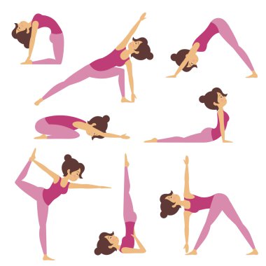 Vektör yoga poses