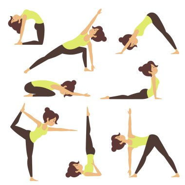 Vektör yoga poses