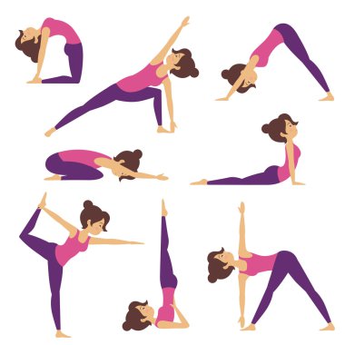 Vektör yoga poses