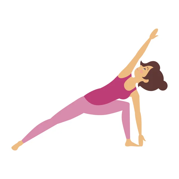 Postura de yoga vectorial — Vector de stock