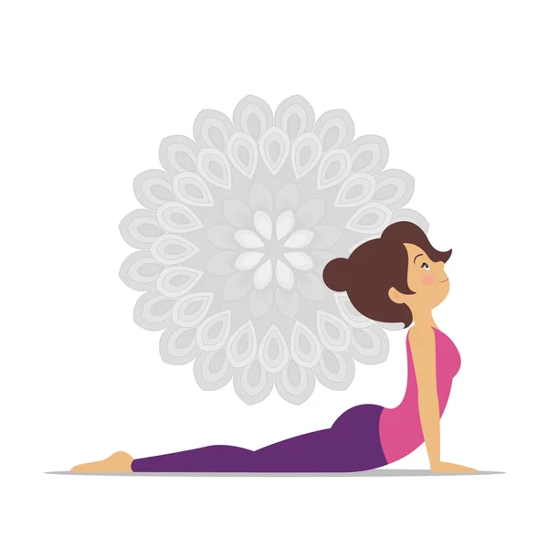 Postura de yoga vectorial — Vector de stock