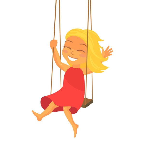 Vector Girl on a Swing