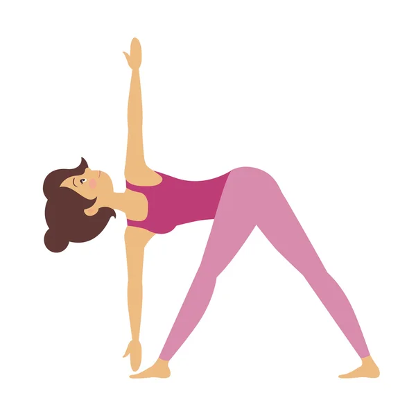 Postura de yoga vectorial — Vector de stock