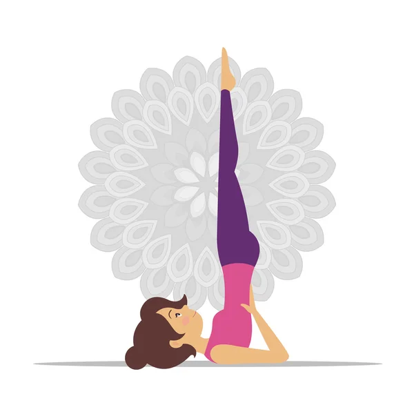 Postura de yoga vectorial — Vector de stock