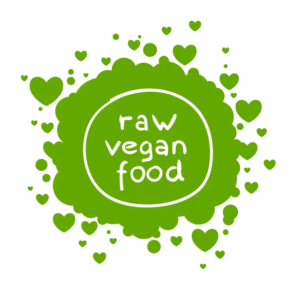 Διάνυσμα φόντο Raw Vegan — Διανυσματικό Αρχείο