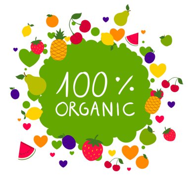 Vektör renkli meyve arka plan