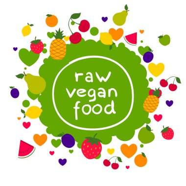 Vektör renkli meyve arka plan