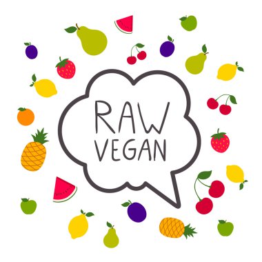 Vektör renkli meyve arka plan