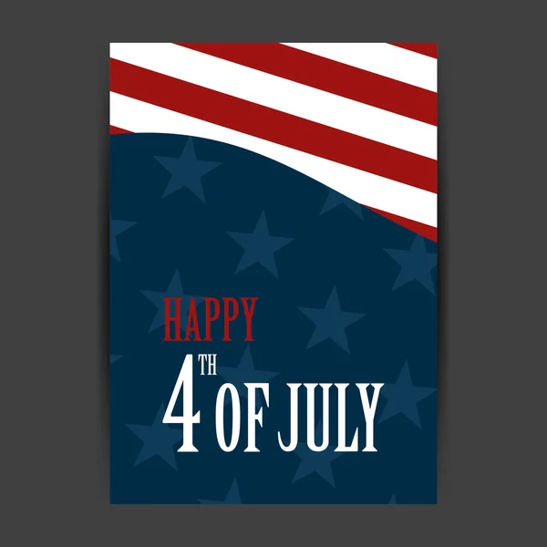 Vecteur 4 juillet fête de l'indépendance fond — Image vectorielle