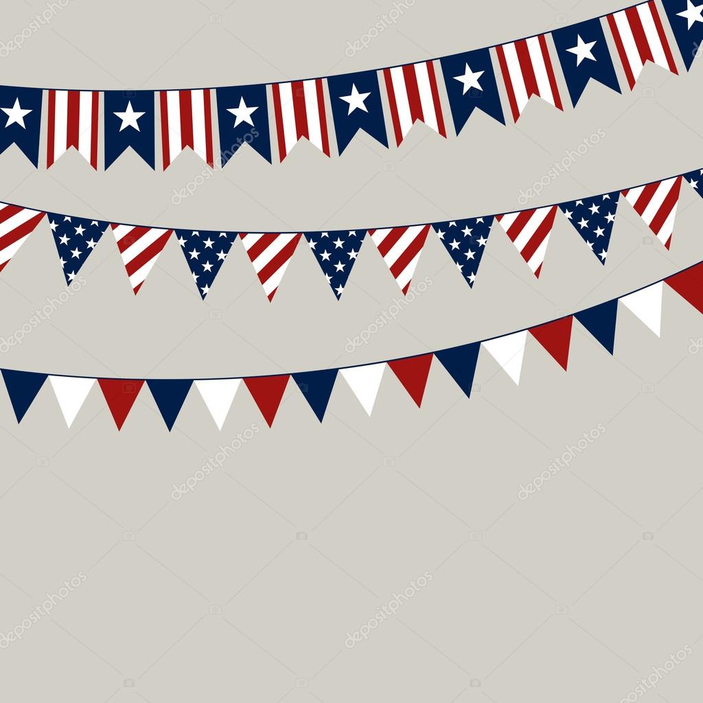 Vector 4th of July Independence Day Background — Stock Vector ...