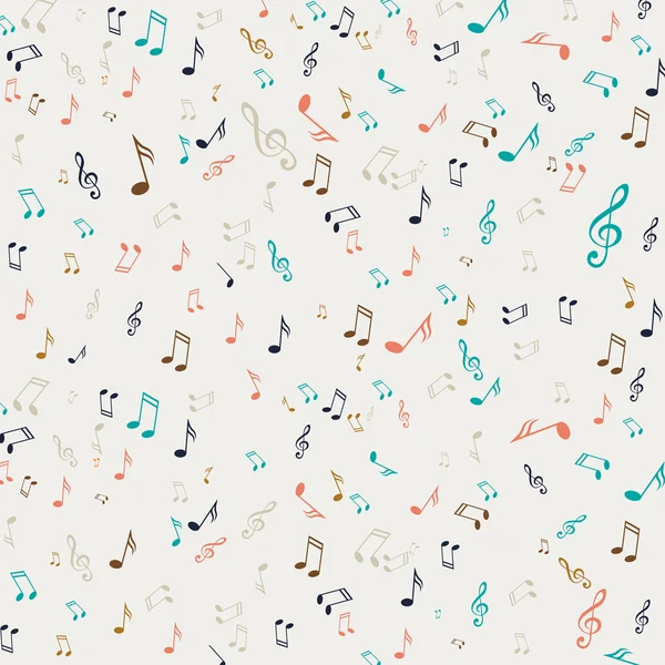 Vector Background with Music Notes — Stock Vector