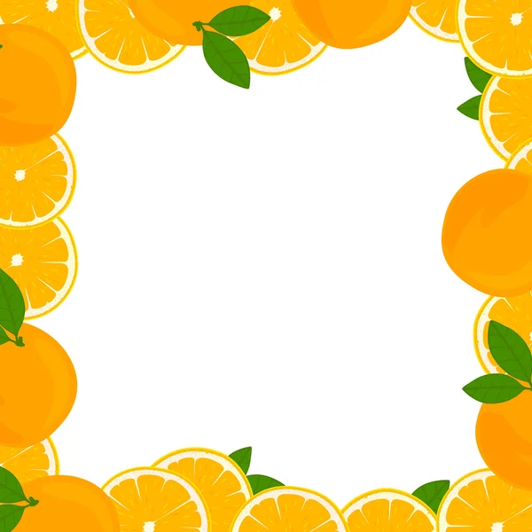 Diseño de fondo vectorial con naranjas jugosas frescas — Vector de stock