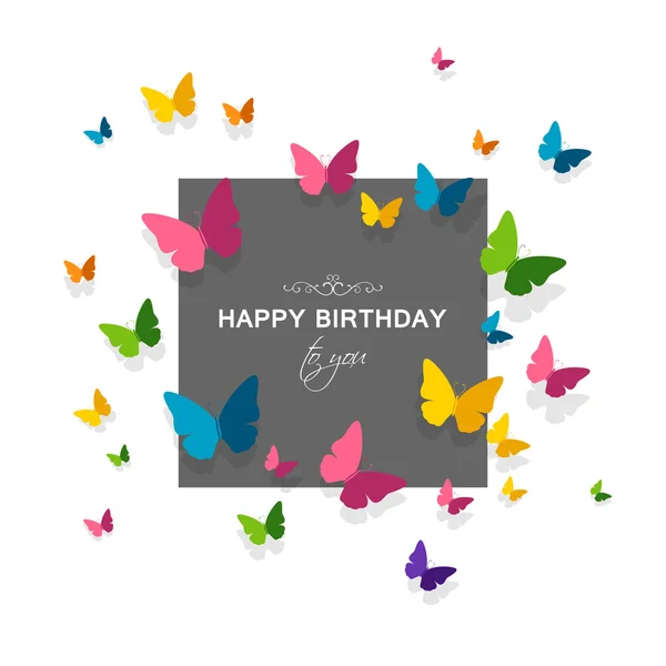Vector feliz cumpleaños diseño de la tarjeta de felicitación — Vector de stock
