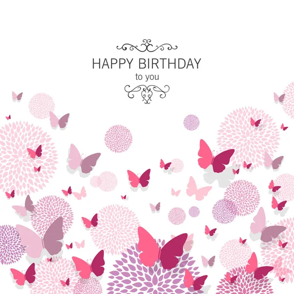 Vector Happy Birthday Greeting Card Design — Stock Vector