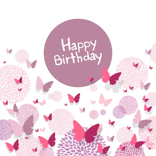 Vector Happy Birthday Greeting Card Design — Stock Vector