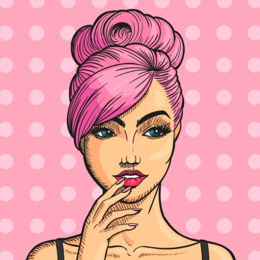 Pop Art kadın vektör