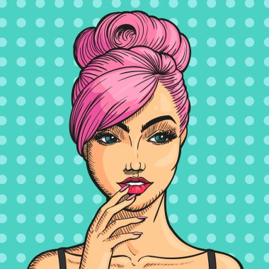 Pop Art kadın vektör