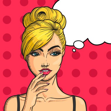 Pop Art kadın vektör