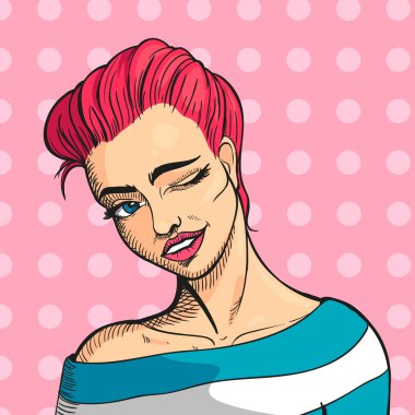 Pop Art kadın vektör