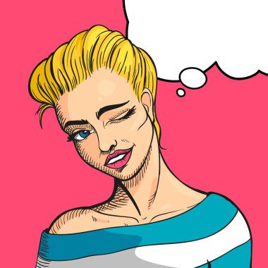 Pop Art kadın vektör