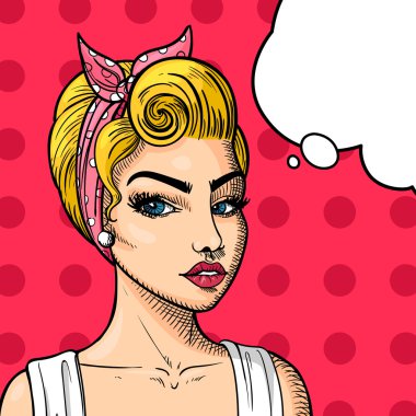 Pop Art kadın vektör