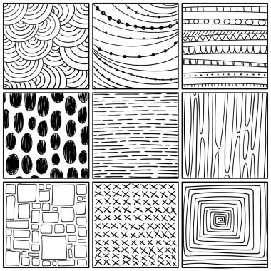 Vektör el çizimi tasarım elemanları