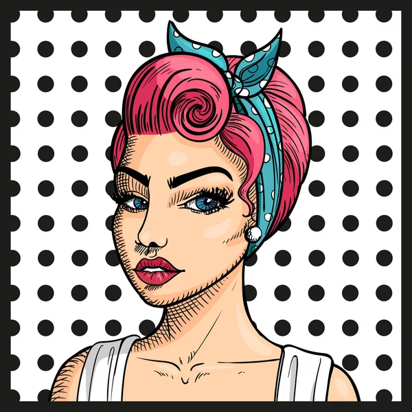 Mulher de Pop Art vector —  Vetores de Stock